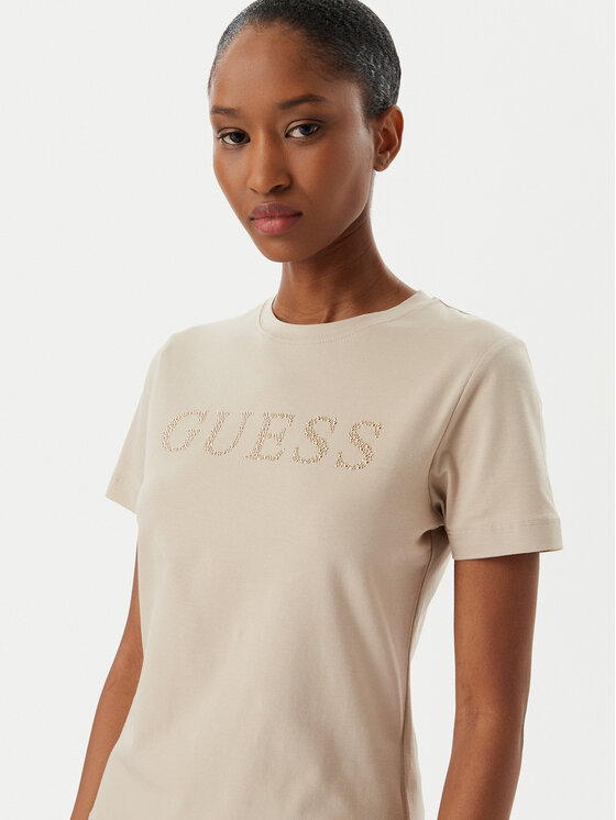 Guess Guess Тишърт V6RI20 J1314 Бежов Regular Fit