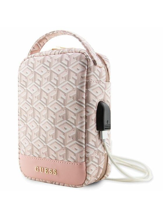 Guess Guess Etui na telefon GCube Stripe Różowy