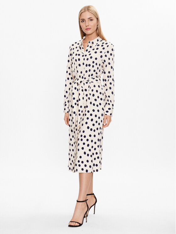 Seidensticker Rochie tip cămașă 60.134772 Écru Regular Fit