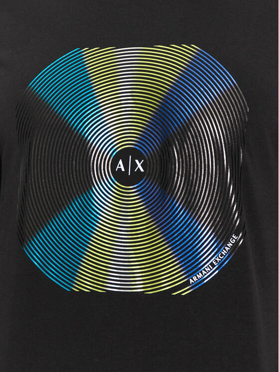 Armani Exchange Armani Exchange T-Shirt 3DZTJK ZJE6Z 1200 Czarny Regular Fit