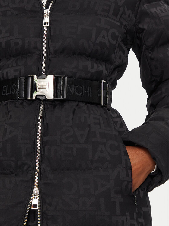 Elisabetta Franchi Elisabetta Franchi Zimné bundy PI-71D-46E2-V700 Čierna Regular Fit