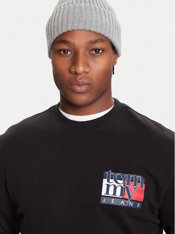 Tommy Jeans Tommy Jeans Pulóver DM0DM22093 Fekete Relaxed Fit