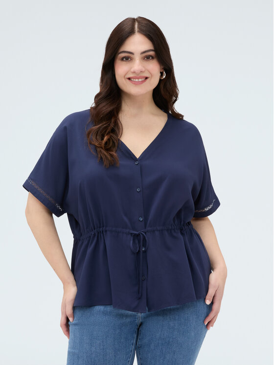 Fiorella Rubino Fiorella Rubino Blusa 5009L000172N034 Blu Baggy Fit