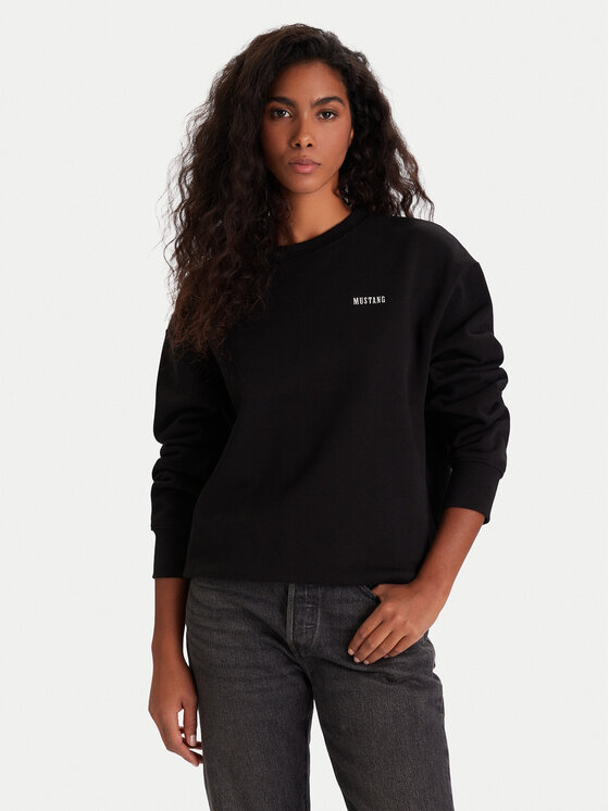 Mustang Mustang Bluza Burley 1016772 Czarny Oversize