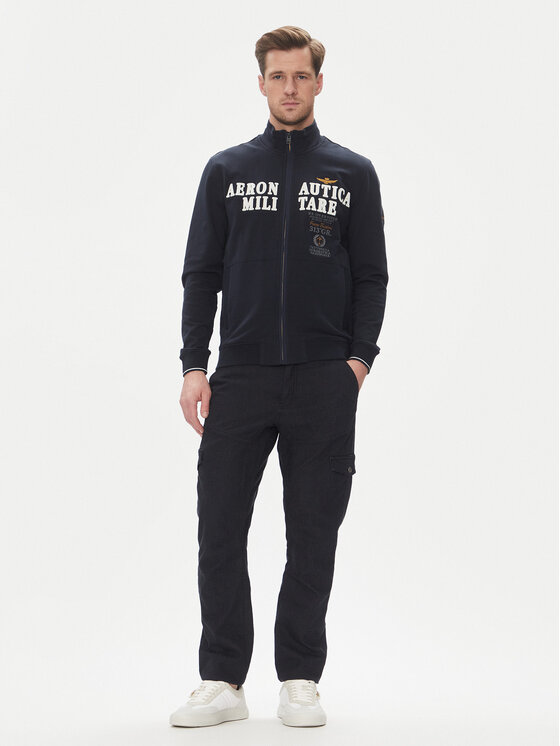 Aeronautica Militare Aeronautica Militare Bluza 251FE1999F459 Granatowy Regular Fit