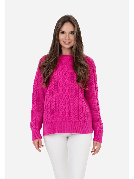 LAURELLA LAURELLA Sveter Laurella 6TU006504 Bordová Regular Fit
