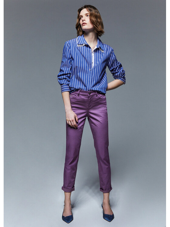 Liu Jo Liu Jo Pantaloni di tessuto WA6255T373A83522 Viola Regular Fit