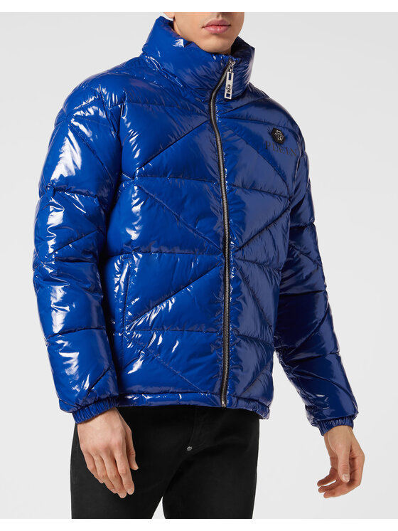 PHILIPP PLEIN PHILIPP PLEIN Kurtka puchowa 159 Błękitny Regular Fit