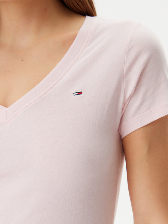 Tommy Jeans Tommy Jeans T-Shirt DW0DW20458 Ροζ Slim Fit