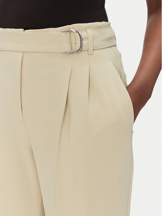 BOSS BOSS Bavlnené nohavice Tapiah 50490037 Béžová Regular Fit