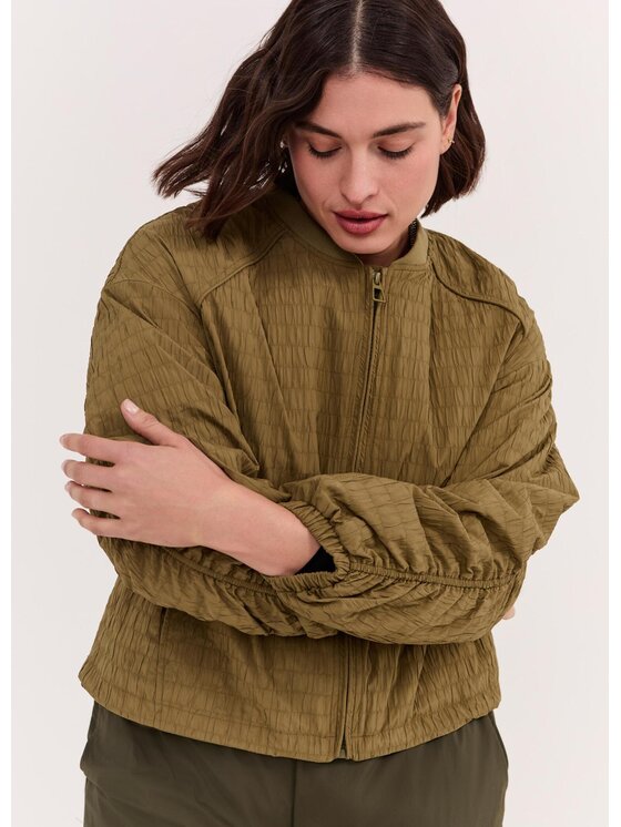 Fiorella Rubino Fiorella Rubino Płaszcz zimowy R006T001329N015 Zielony Boxy Fit