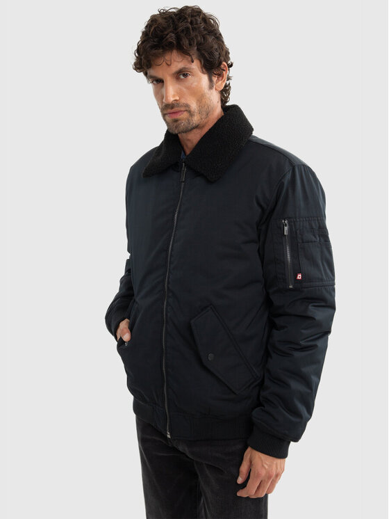 BIG STAR BIG STAR Kurtka bomber DEKSEB_906_130 Czarny Classic Fit