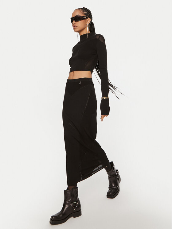 Patrizia Pepe Patrizia Pepe Φούστα midi 8G0412 K195 K103 Μαύρο Slim Fit