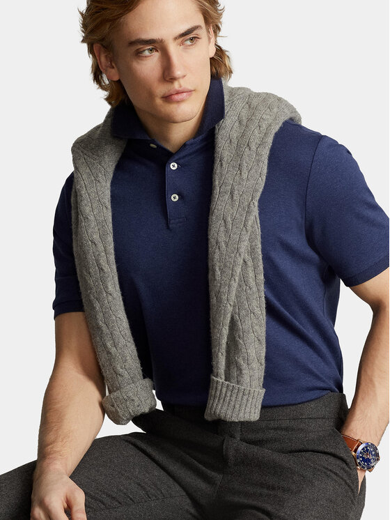 Polo Ralph Lauren Polo Ralph Lauren Поло 710704319033 Cиній Custom Slim Fit