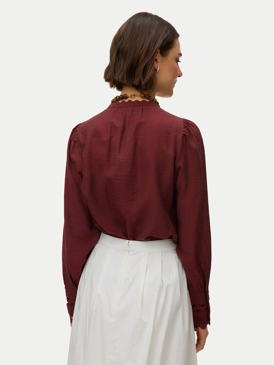 Vero Moda Vero Moda Koszula Irina 10338396 Bordowy Regular Fit
