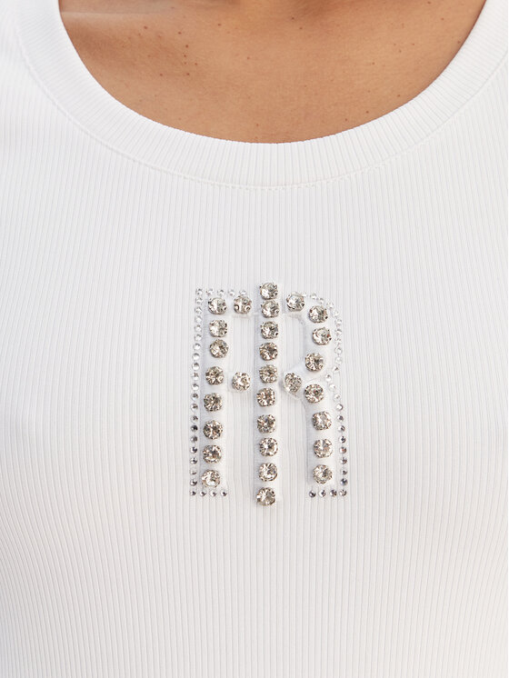 Fracomina Fracomina T-Shirt FP26ST3001J42701 Weiß Slim Fit