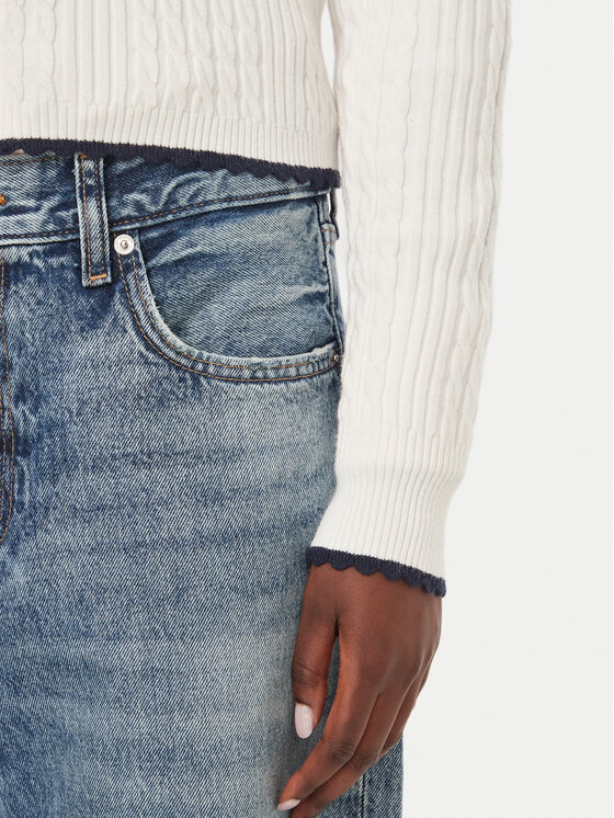 Tommy Jeans Tommy Jeans Kardigan DW0DW23355 Kremowy Slim Fit