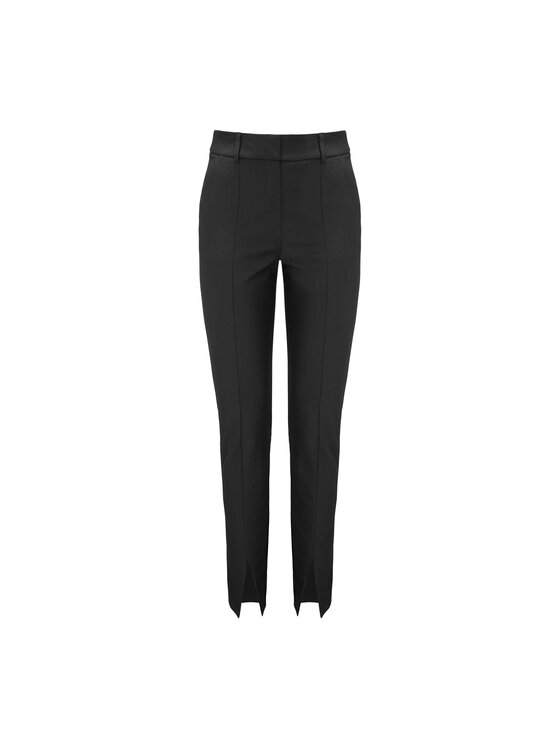 La Mania La Mania Pantaloni di tessuto AIMIE 3 BLACK Nero Classic Fit