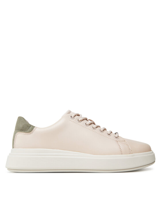 Calvin Klein Calvin Klein Sneakersy Cupsole Lace Up Lth HW0HW02540 Beżowy