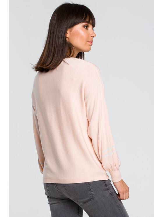 BeWear BeWear Sweter BK024 Pomarańczowy Modern Fit