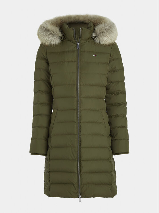 Tommy Jeans Tommy Jeans Пуховик Essential DW0DW09060 Хакі Slim Fit