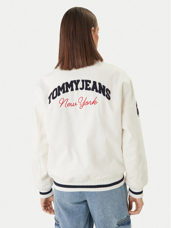 Tommy Jeans Tommy Jeans Bomber DW0DW22585 Bianco Relaxed Fit