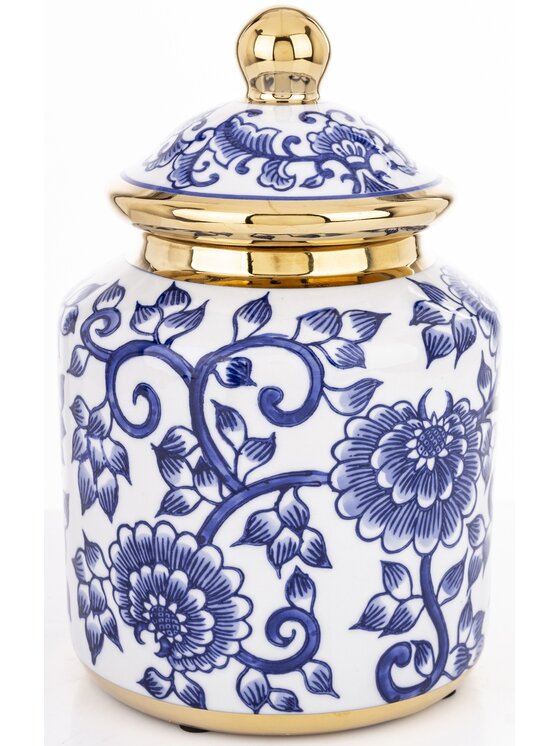 MIAhome MIAhome Pojemnik Amfora ceramiczny 24x14 cm CONTESSA - IV Biały