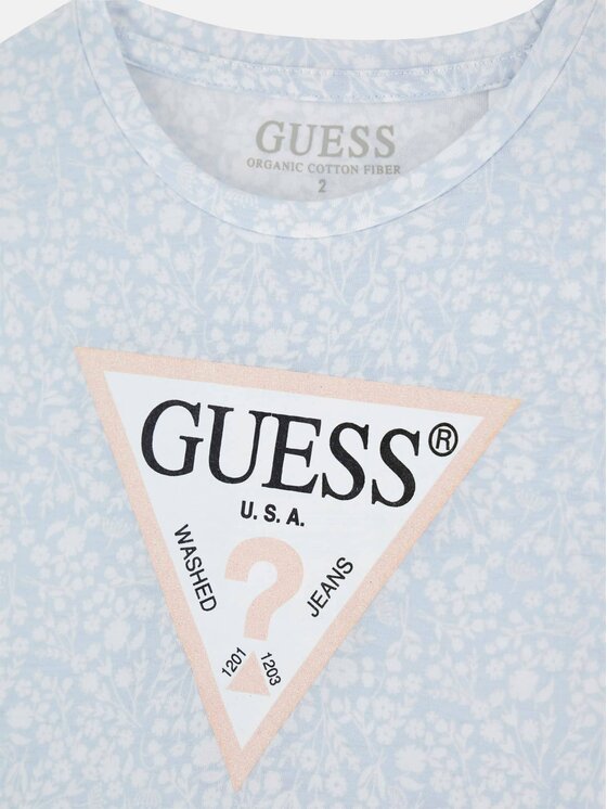 Guess Kids Guess Kids Top 174219 Błękitny Classic Fit