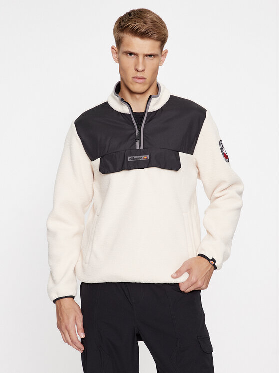 Ellesse Fleecová mikina Zinco SHT19077 Écru Regular Fit