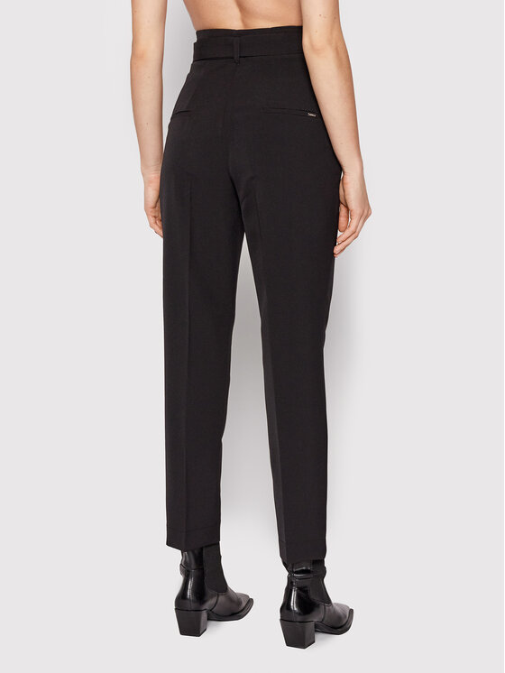 Guess Guess Текстилни панталони Martina W2RB08 WB4H2 Черен Regular Fit