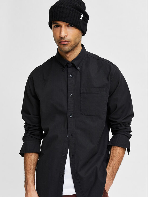 Selected Homme Selected Homme Košulja Rick 16077359 Crna Regular Fit