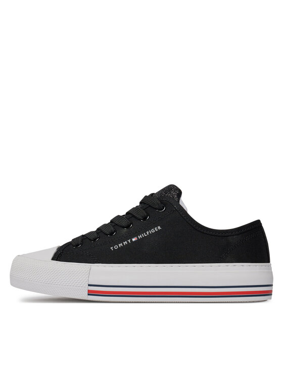 Tommy Hilfiger Tommy Hilfiger Sneakers Low Cut Lace-Up Sneaker T3A9-33185-1687 S Μαύρο