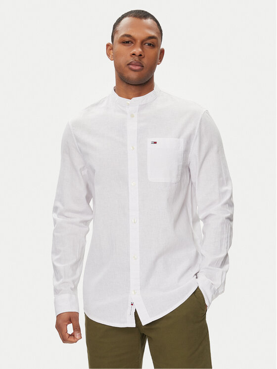 Tommy Jeans Tommy Jeans Camicia Mao DM0DM18964 Bianco Regular Fit