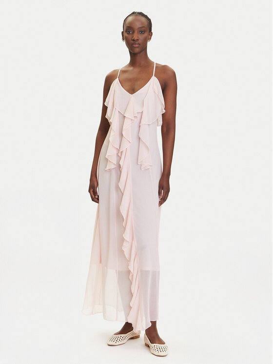 Vero Moda Večerné šaty Camille 10336405 Ružová Regular Fit
