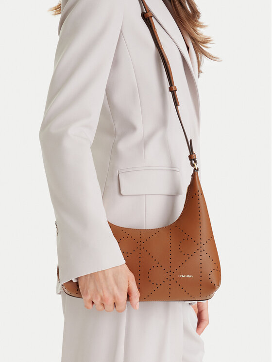 Calvin Klein Calvin Klein Geantă Emblem Aop Perfor Lthr Bag LV04F3367G Maro