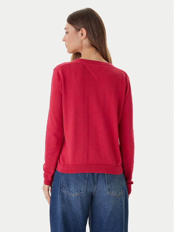 Tommy Jeans Tommy Jeans Pulover Essential DW0DW19888 Roza Regular Fit