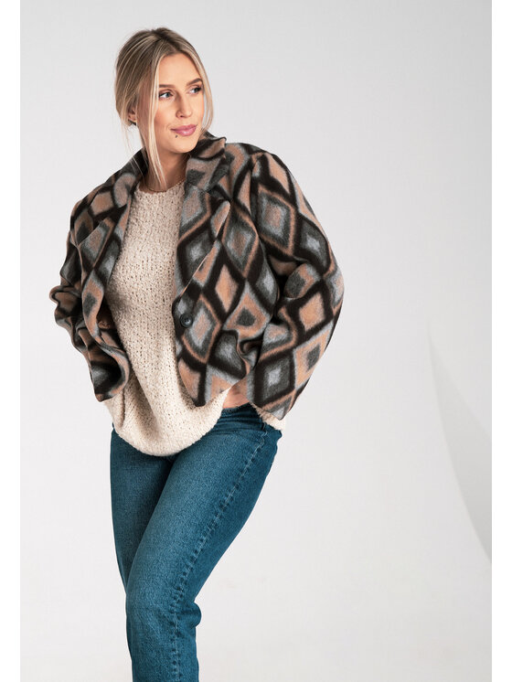 FIGL FIGL Dámska bunda M1117 Modrá Regular Fit