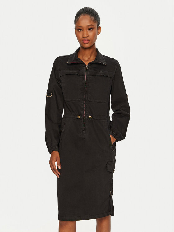 Aeronautica Militare Aeronautica Militare Rochie de zi 242VE095DCT3419 Negru Regular Fit