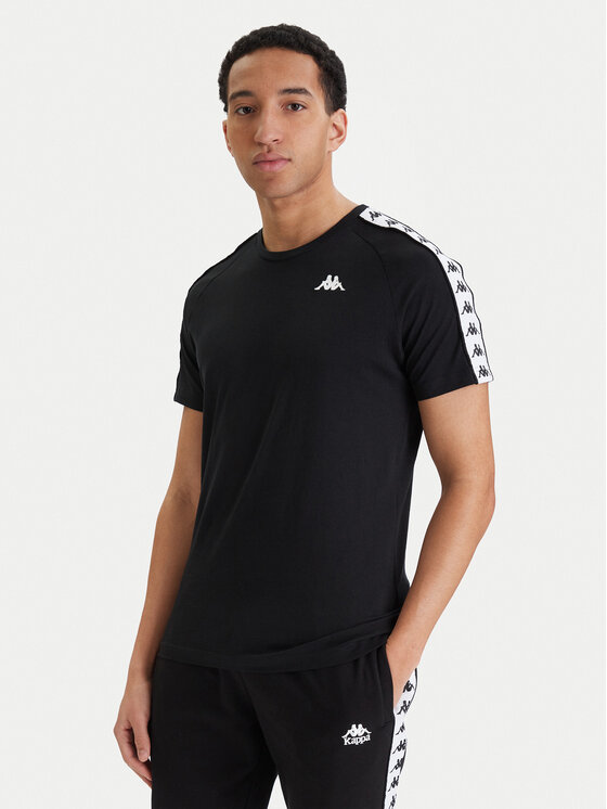 Kappa Kappa Tricou Banda Coen 303UV10 Negru Slim Fit