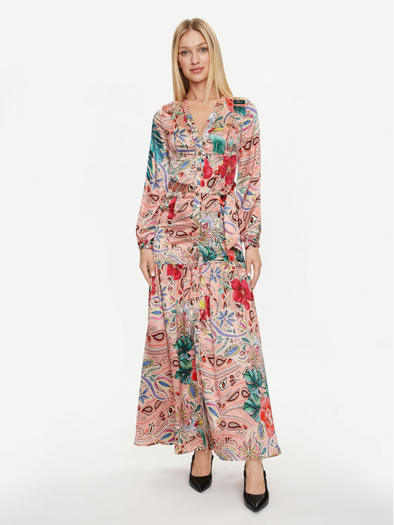 Marciano Guess Marciano Guess Rochie tip cămașă 2GGK70 9700Z Colorat Regular Fit