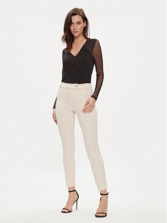 Rinascimento Rinascimento Текстилни панталони CFC0117745003 Бежов Regular Fit
