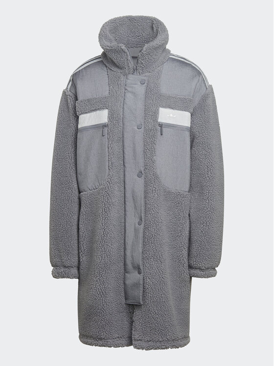 adidas adidas Zimní bunda Sherpa HK5256 Šedá Relaxed Fit