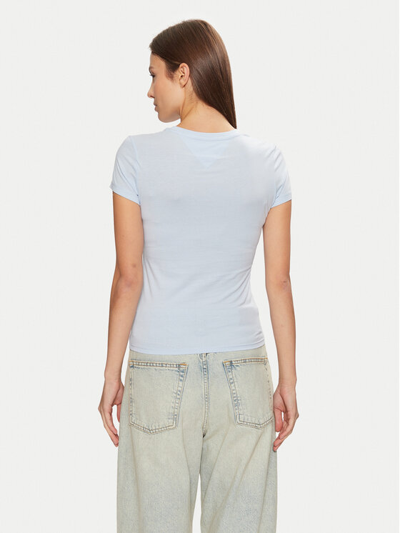 Tommy Jeans Tommy Jeans T-shirt DW0DW20459 Svijetloplava Slim Fit