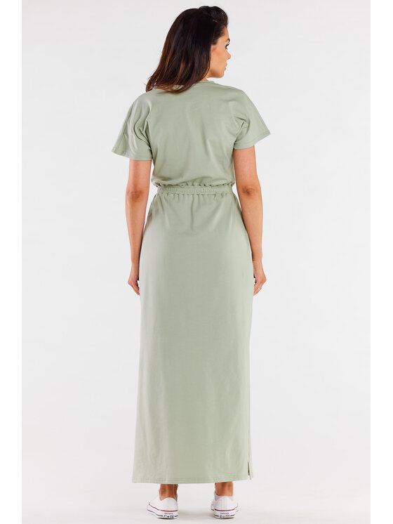 Infinite You Infinite You Sukienka letnia M290 Zielony jasny Basic Fit