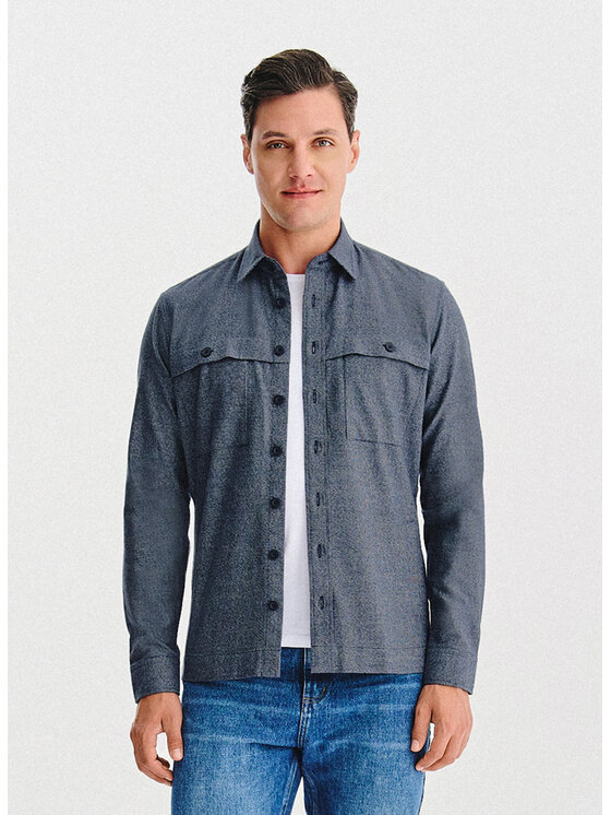 Pako Lorente Pako Lorente Koszula P25WF-1X-006 Granatowy Classic Fit