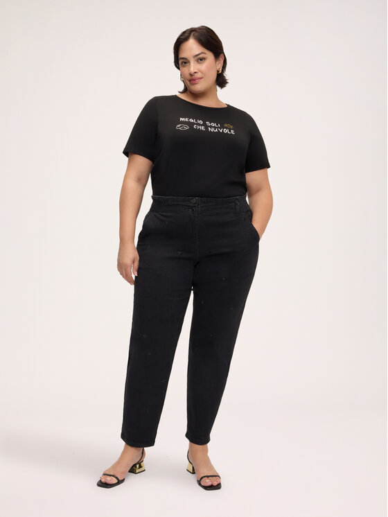 Fiorella Rubino Fiorella Rubino T-shirt G0EPL009366N033 Nero Regular Fit