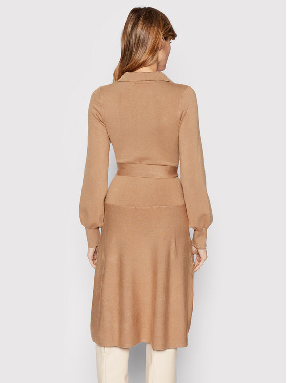 Vestito di maglia 2RGK28 5668Z Marrone Regular Fit...