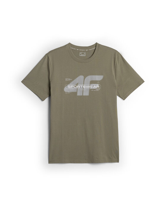 4F 4F T-Shirt BRAND CODE Khaki Regular Fit