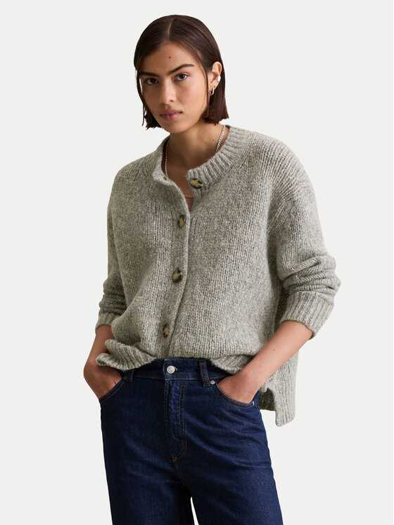 Marc O'Polo Marc O'Polo Pletena jopica 5000006923 Siva Relaxed Fit