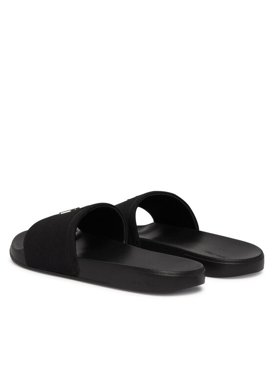 Calvin Klein Calvin Klein Nazouváky Nemo - Canvas Signature Logo Sliders HW0HW02960 Černá
